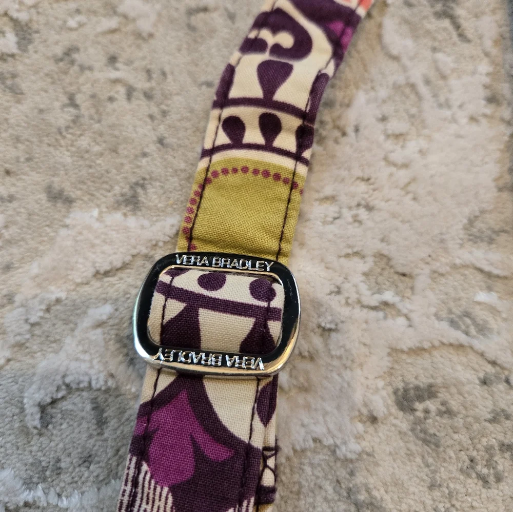 Vera Bradley Purple and Green Crossbody Bag with Adjustable Strap
